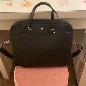 Kate Spade laptop bag, black with gold